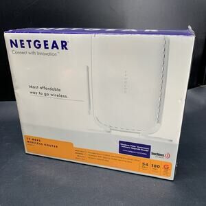 NETGEAR WGR614 54 Mbps 4-Port 10/100 Wireless G Router Factory Sealed WGR614NA